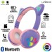 Headphone Bluetooth Gatinho LEF-1018 Lehmox - Roxo